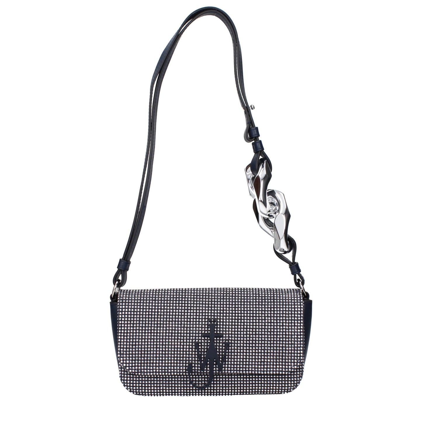 Blue Fabric Shoulder Bags