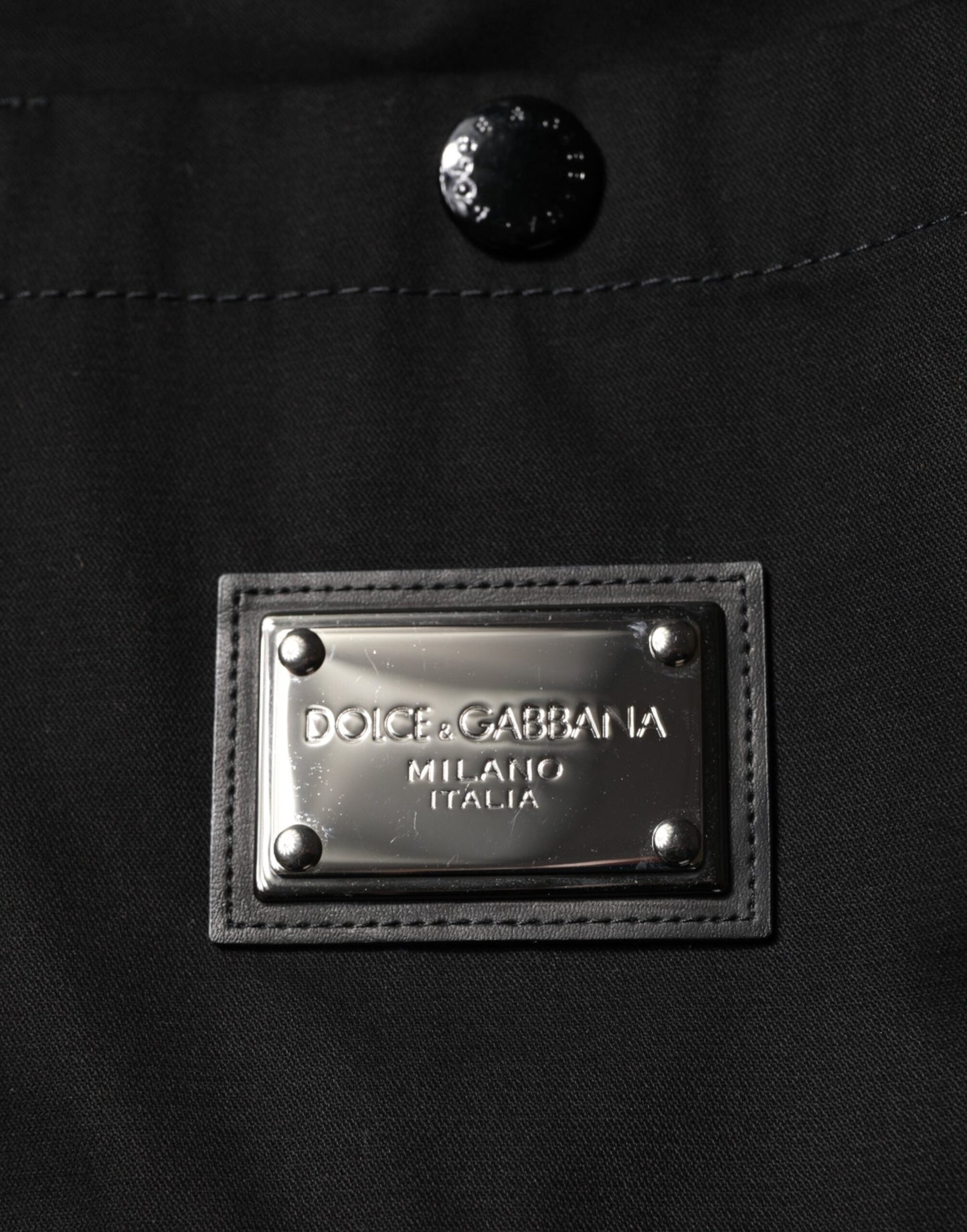 Black Short Sleeve Button Men Casual Shirt