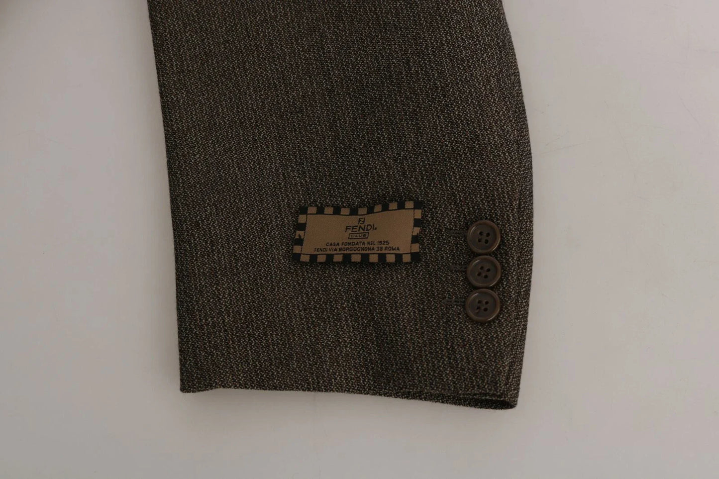 Brown Single Breasted Wool Suit