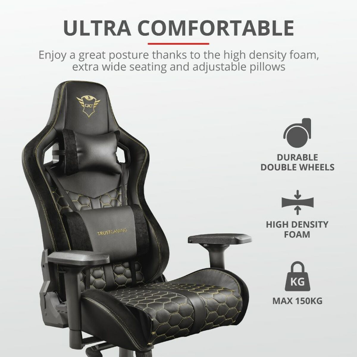 Gaming Chair Trust GXT 712 Resto Pro Yellow Black