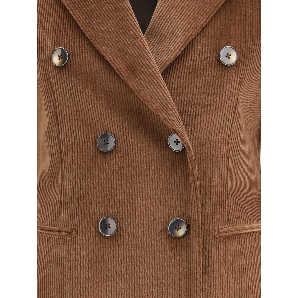 Double-breasted corduroy Blazer