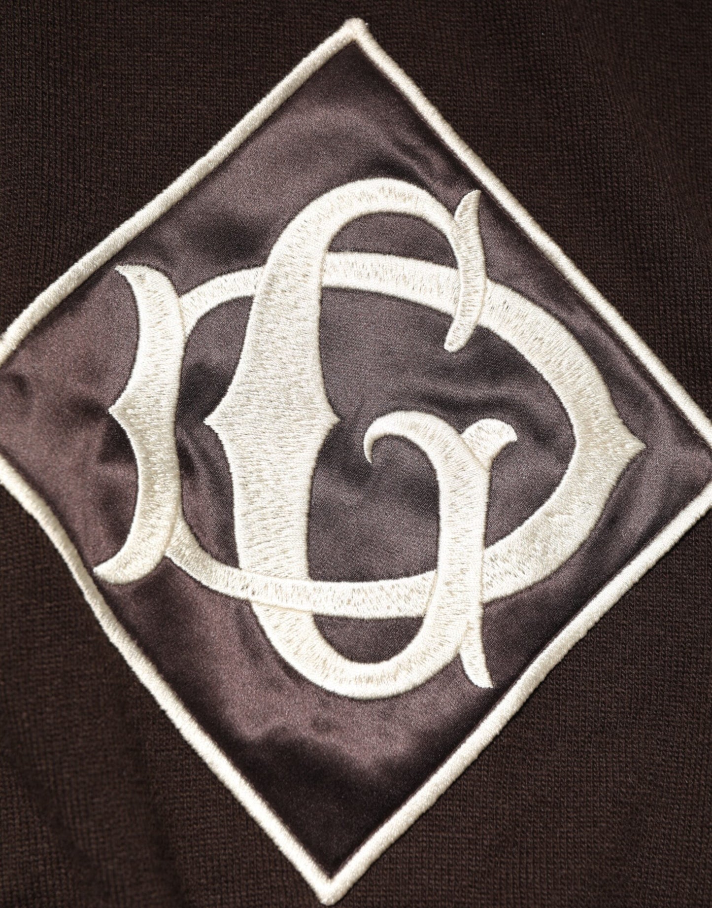 Brown Wool Logo Embroidered Men Polo T-shirt