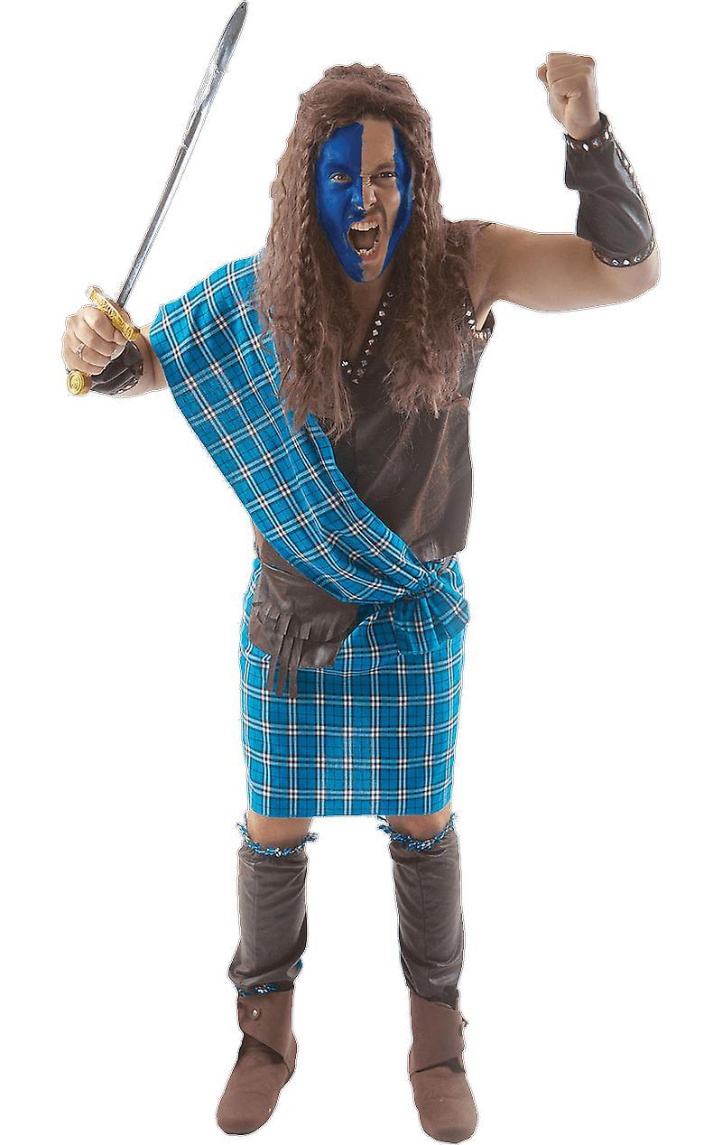 Scottish Warrior Medieval Braveheart Adult Costume - Standard