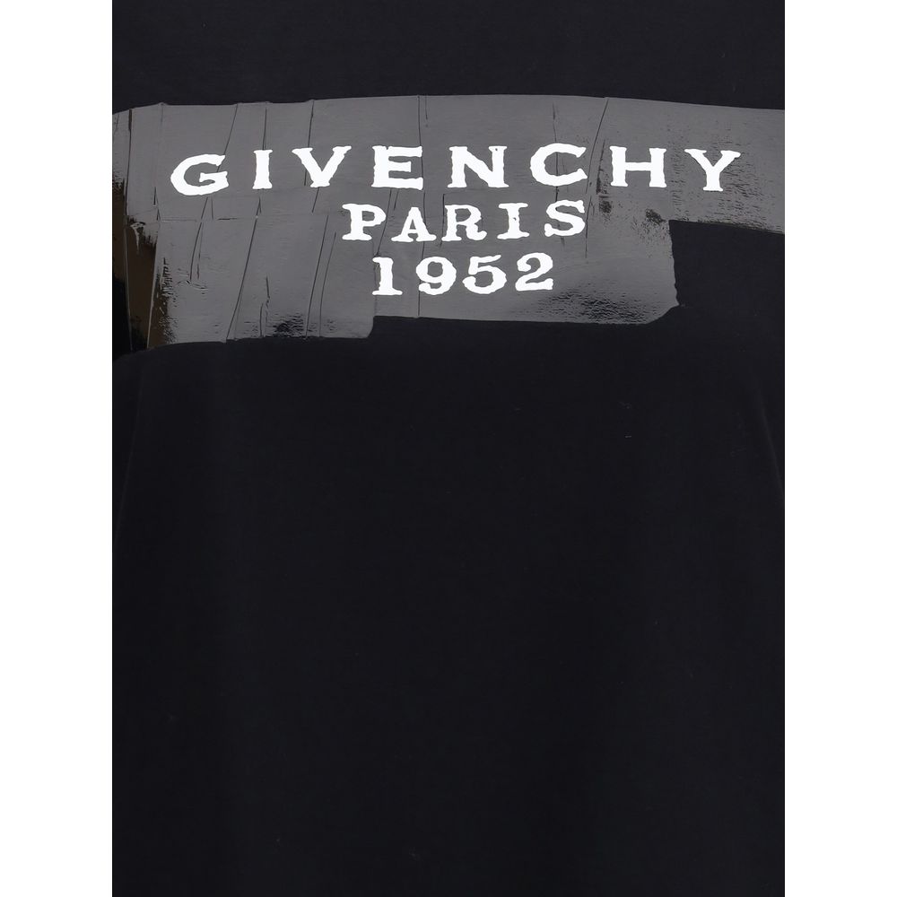 Cotton T-shirt with print black givenchy tape