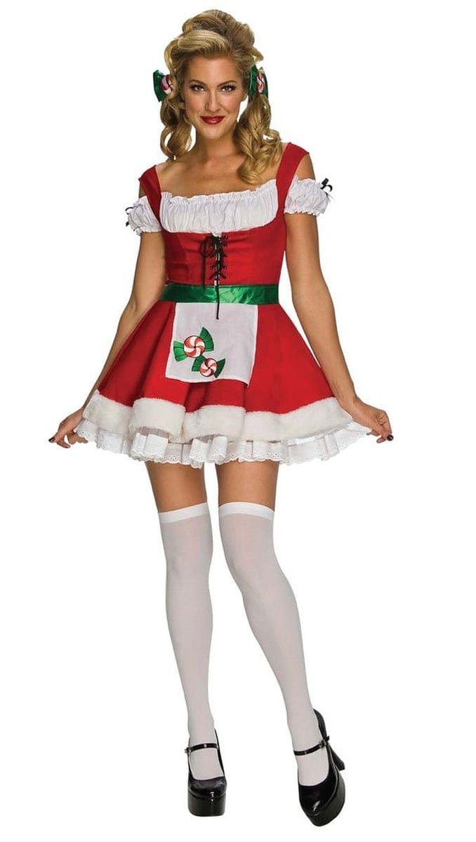 Sexy Christmas Peppermint Candy Dress Adult Costume Large
