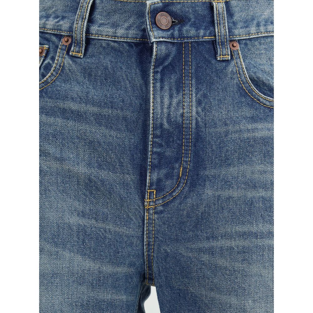 Straight-Leg Denim Jeans