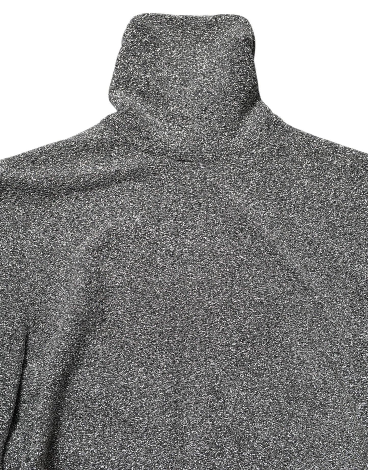 Gray Nylon Bodycon Sheath Long Sleeves Dress