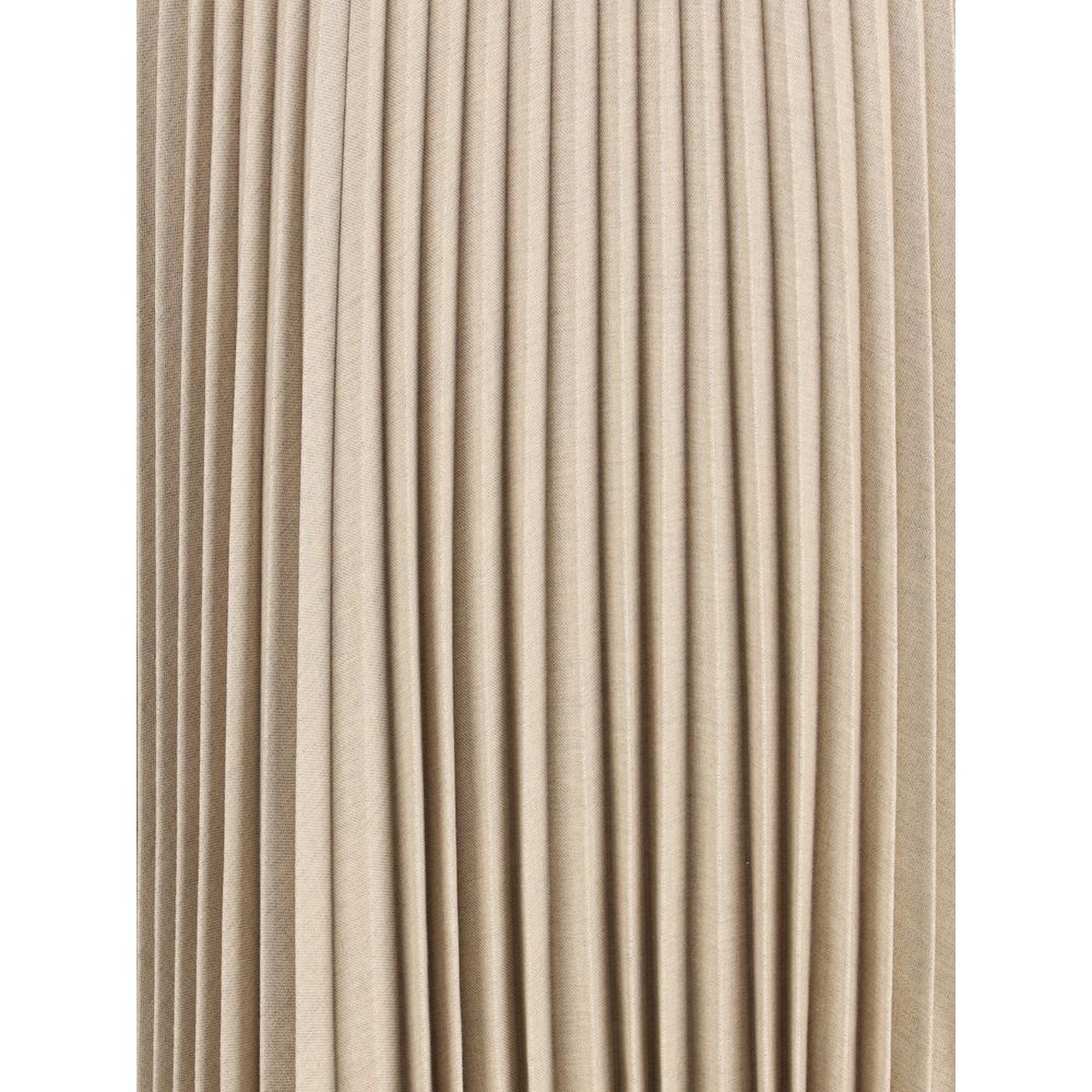 Pleated Wool Skirt
