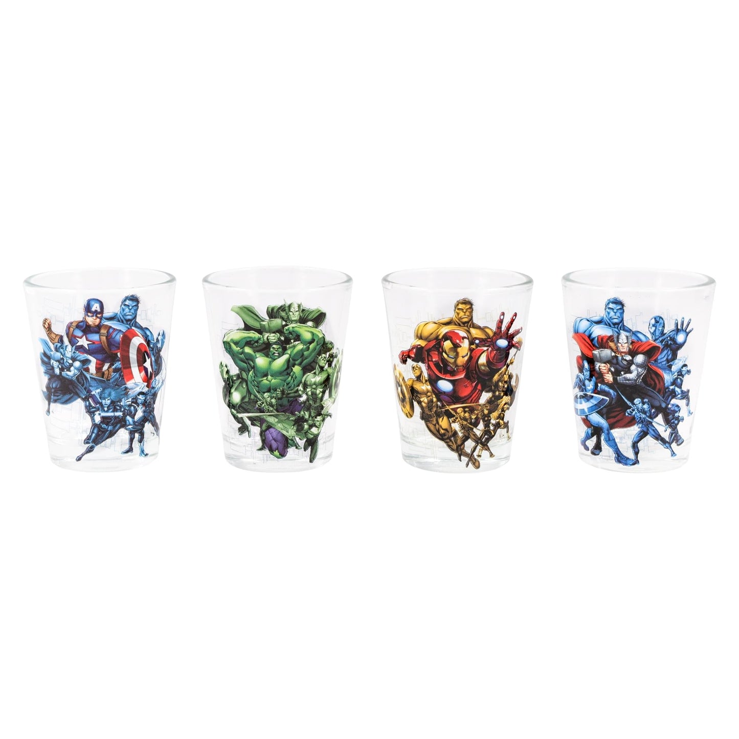 Marvel Avengers 2-Ounce Mini Shot Glasses | Set of 4