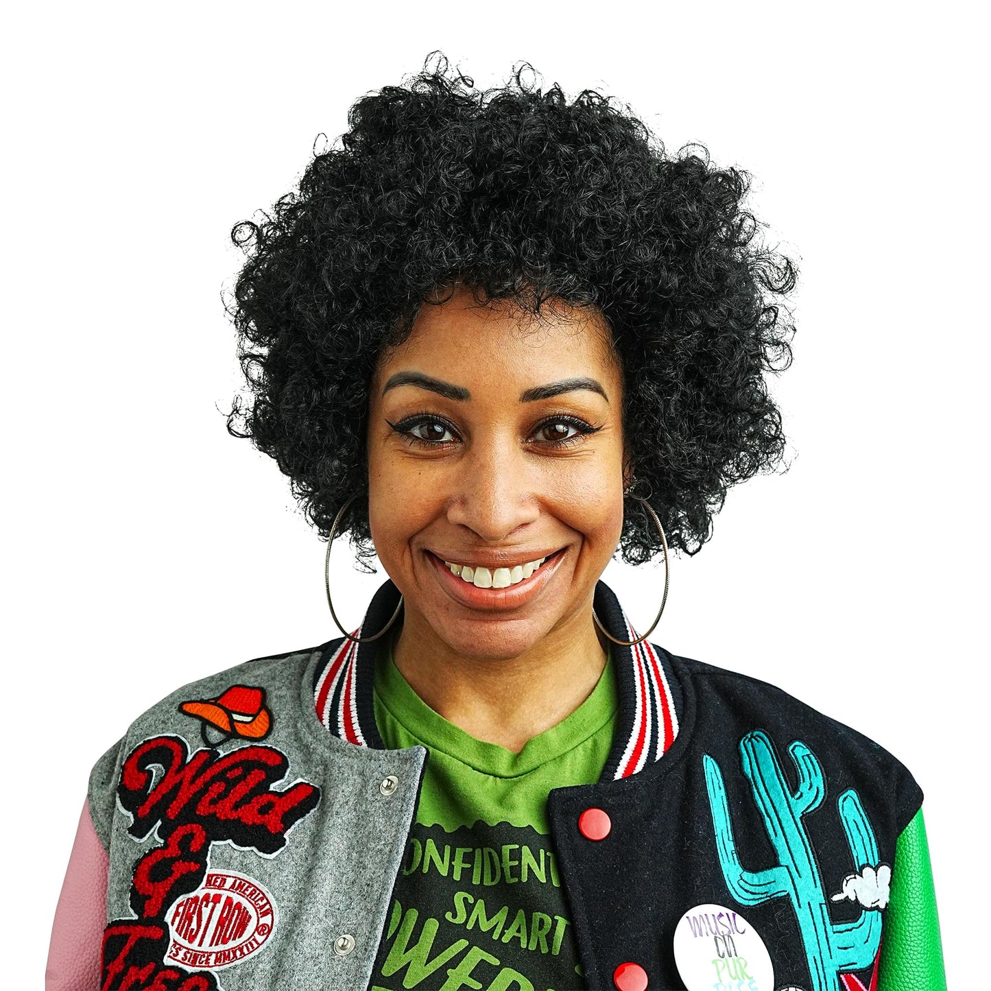 Warriors Afro Costume Black Wig Adult One Size