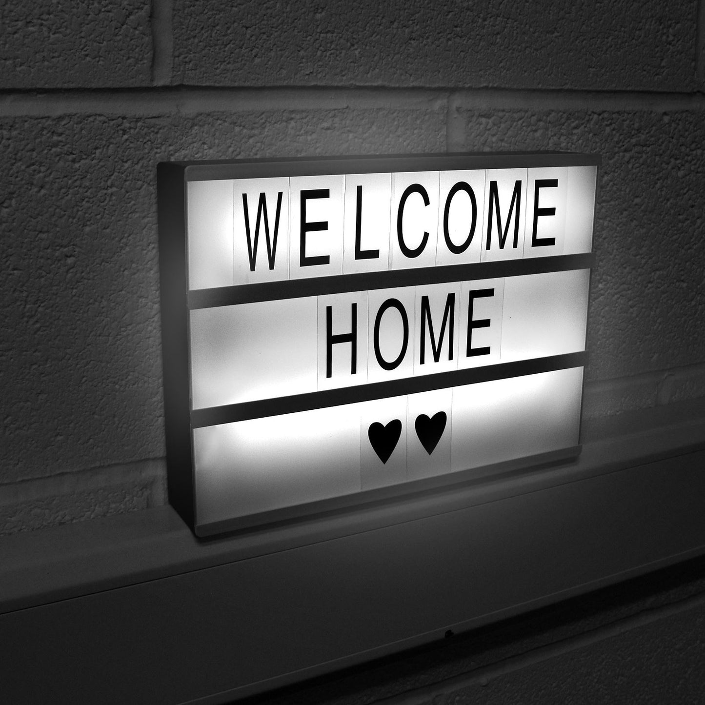 A4 Light up Letter Box Cinematic With 85 Letters, Numbers and Symbols with USB cable