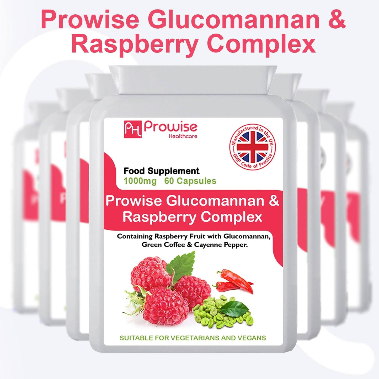 Glucomannon & Raspberry Complex - 60 Capsules by Prowise Healthcare