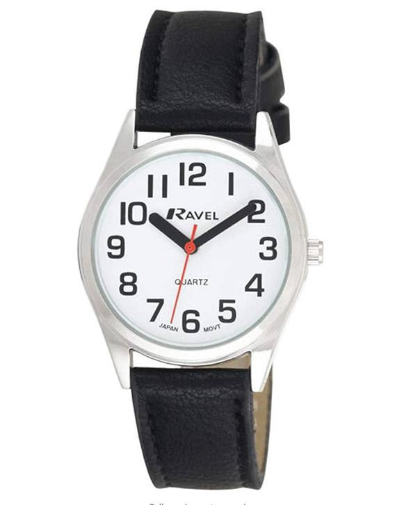 Ravel Super Bold Easy Read Dia Silverl Polished Round Case Watch R0125.01.2
