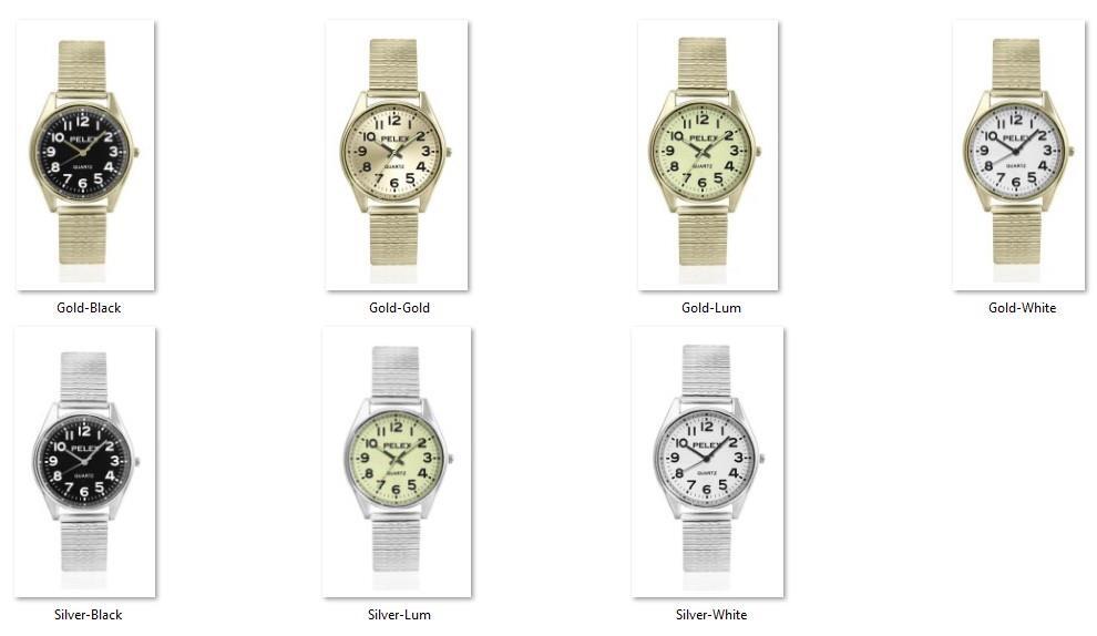 PELEX Gents Expandable Bracelet Quartz Watch PLX-028 Available Multiple Colour