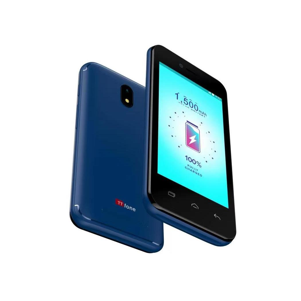 TTfone TT20 BLUE Smart 3G Mobile Phone with Android GO - 8GB - Dual Sim - 4Inch Touch Screen with Vodafone Sim Card