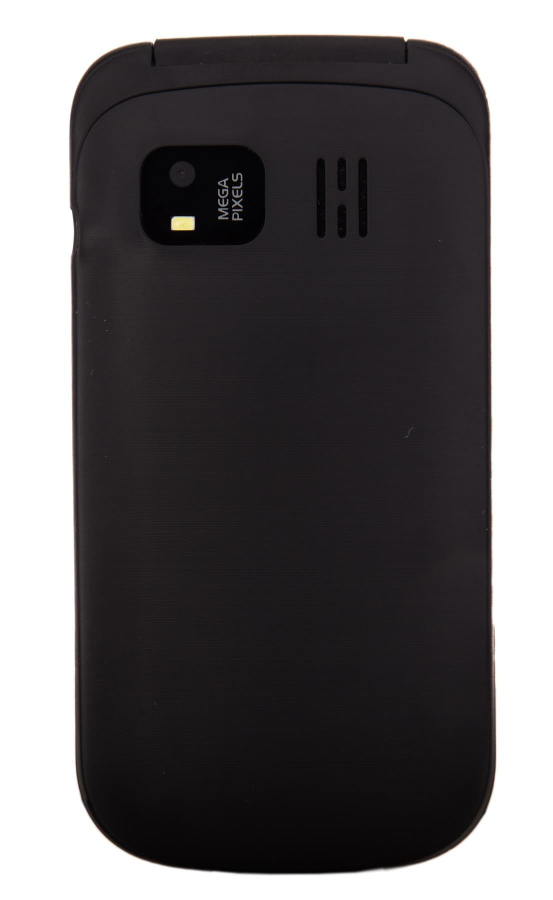 TTfone TT140 BLACK Camera Bluetooth Cheapest Folding Easy Mobile Phone with Vodafone PAYG Sim Card