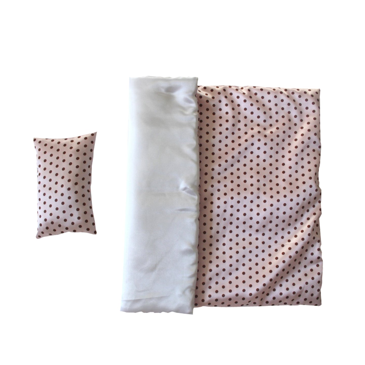 Olivia's Little World Doll Single Bed Blue & Bedding Set Polka Dots TD-11929-1K