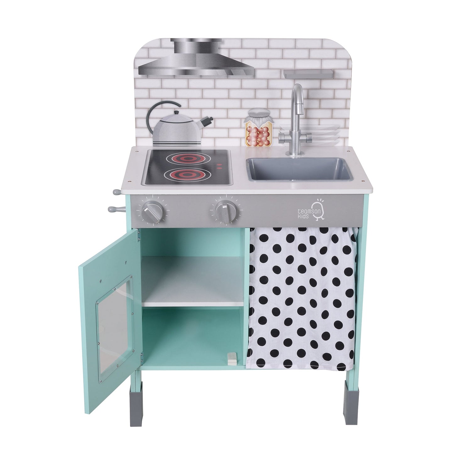 Little Chef Philly Modern Interactive Wooden Play Kitchen, Blue