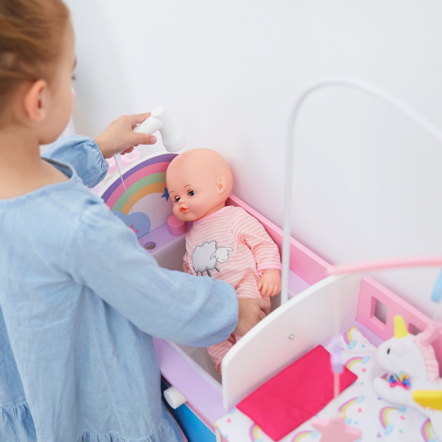 Olivia's Little World 6-in-1 Doll Changing Station Nursery & 6 Accessories