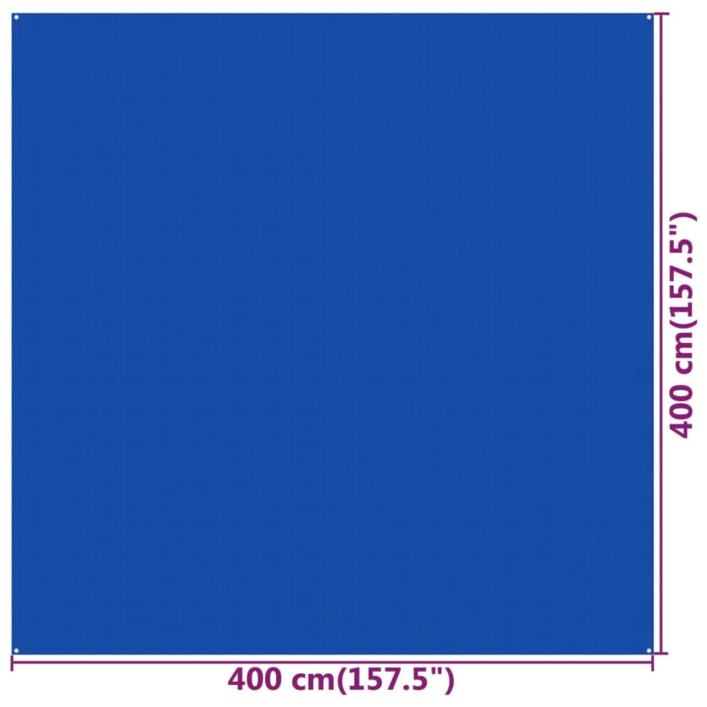 Tent Carpet 400x400 cm Blue HDPE
