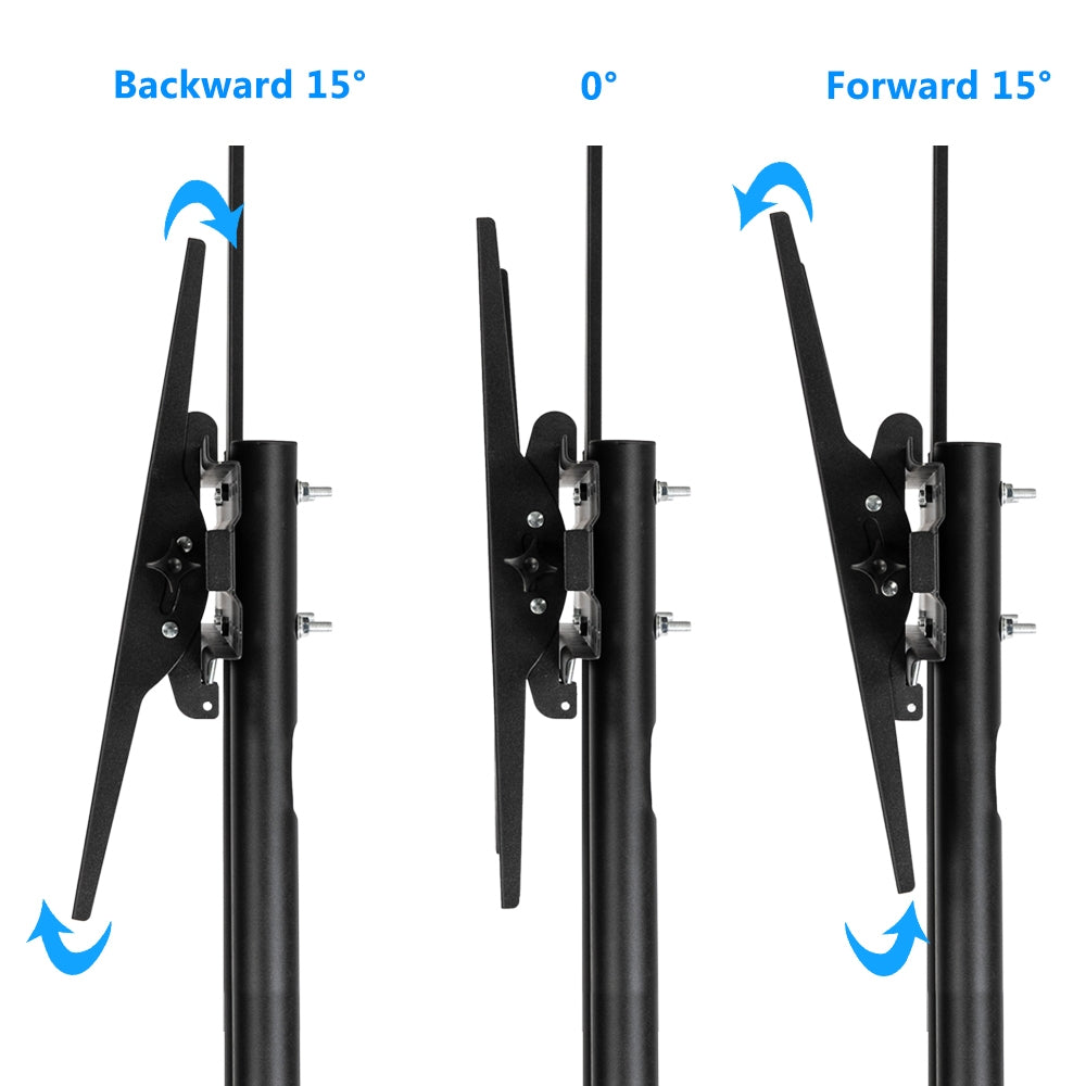 TSY 1600 32-70" TV Mobile Cart Weight Bearing 60kg Maximum VESA 400*600 Up and Down Adjustable 15? with Pulley Tray Camera Bracket