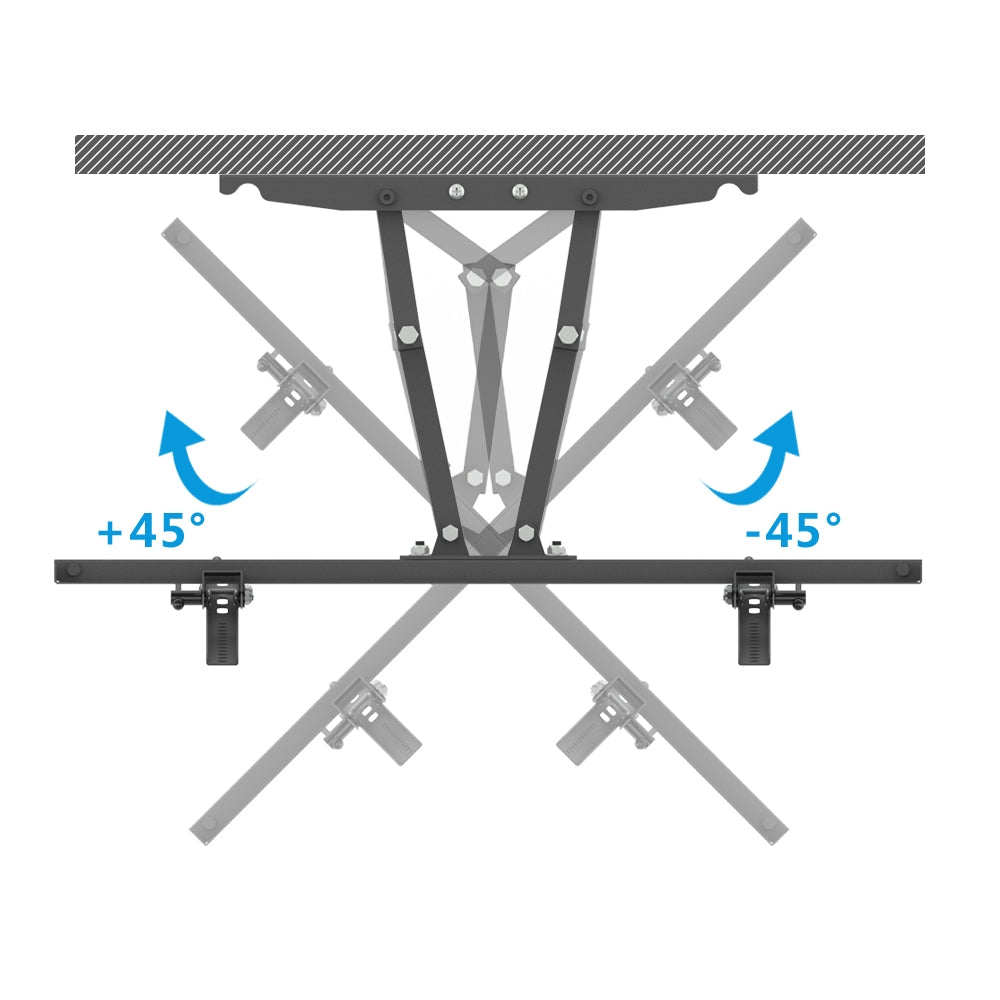 TMDS-204 32"-70" 110Lbs VESA600*400 Full Motion TV Wall Mount Tilt Range 0-15?