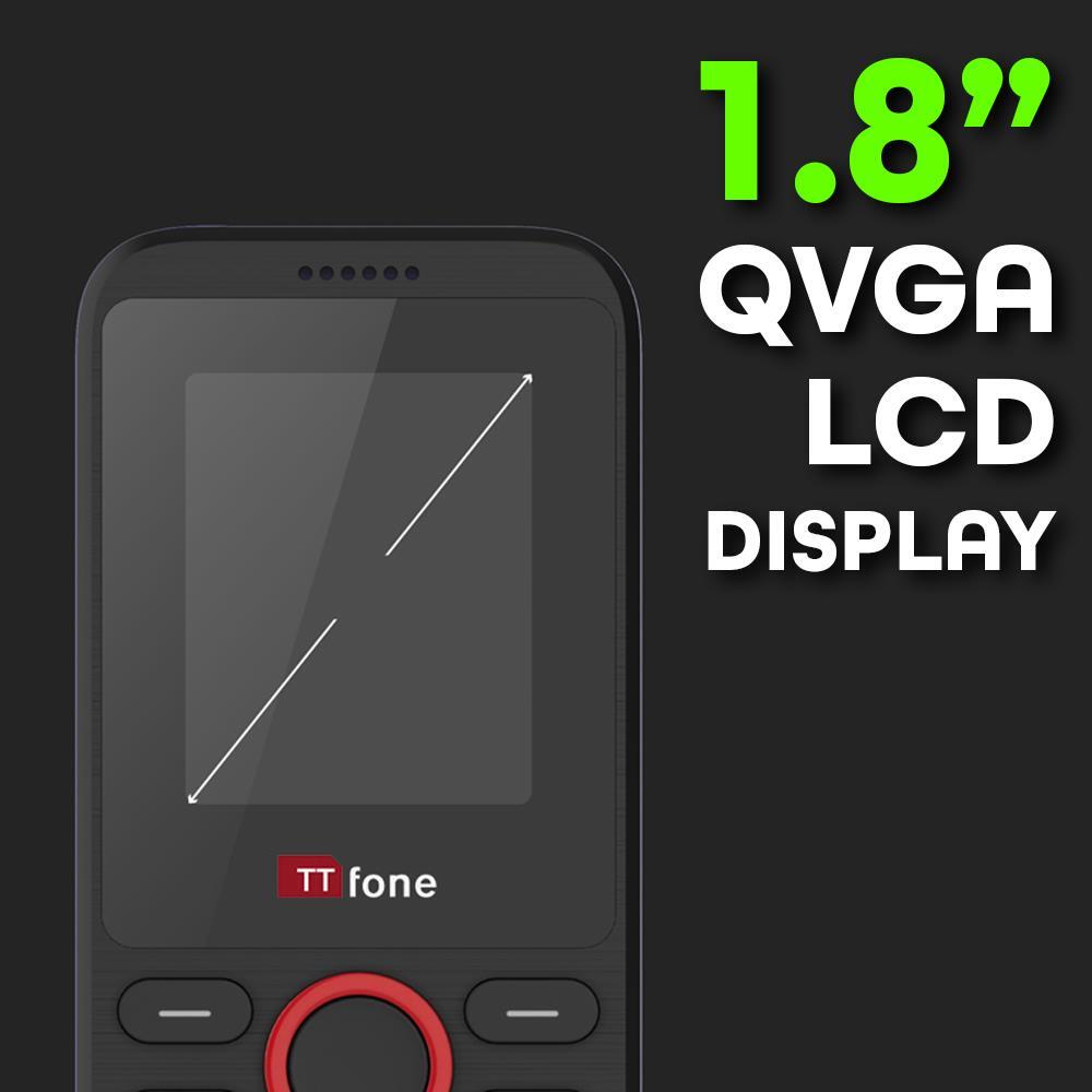 TT160 Dual Sim Basic Simple Mobile Phone - Camera Torch MP3 Bluetooth Mains Charger & Vodafone Sim Card