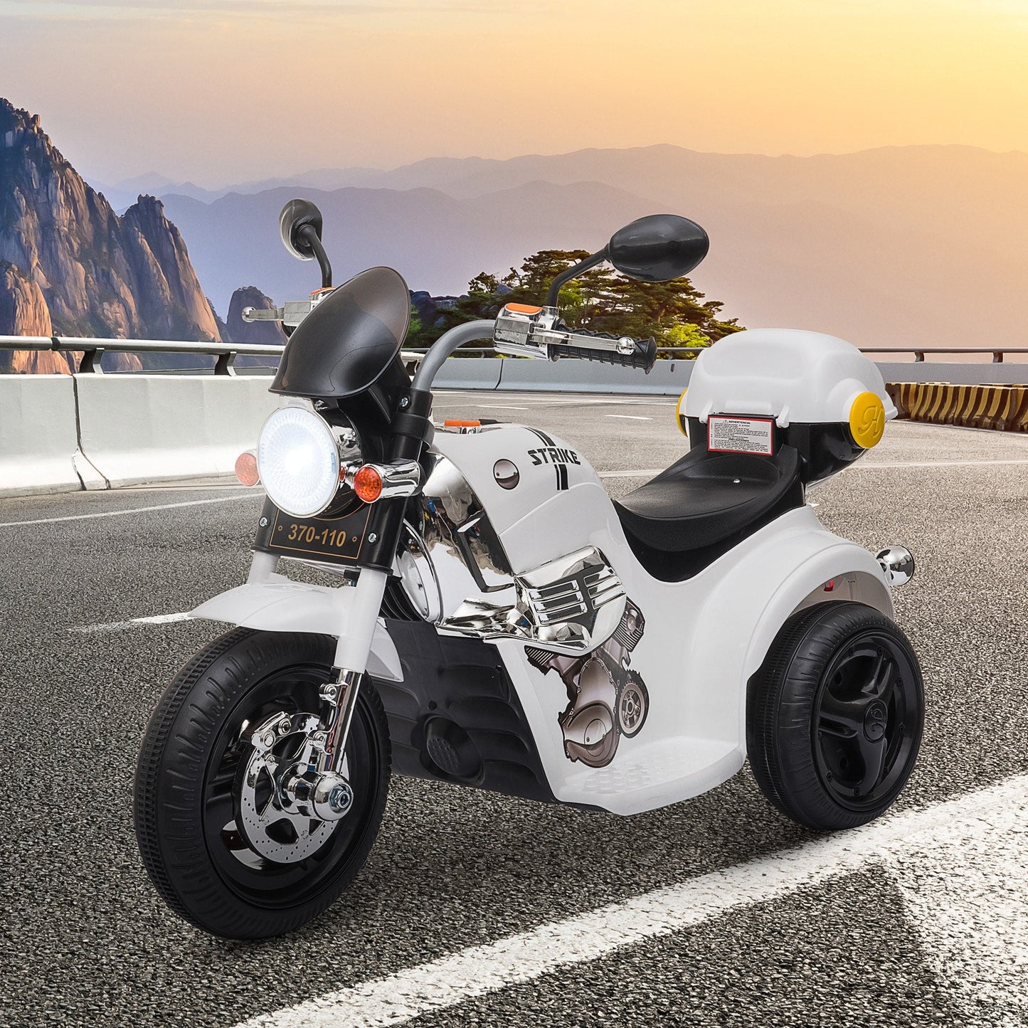 3km/h Electric Motorbike Ride On Lights Music Horn Storage 18-36 month