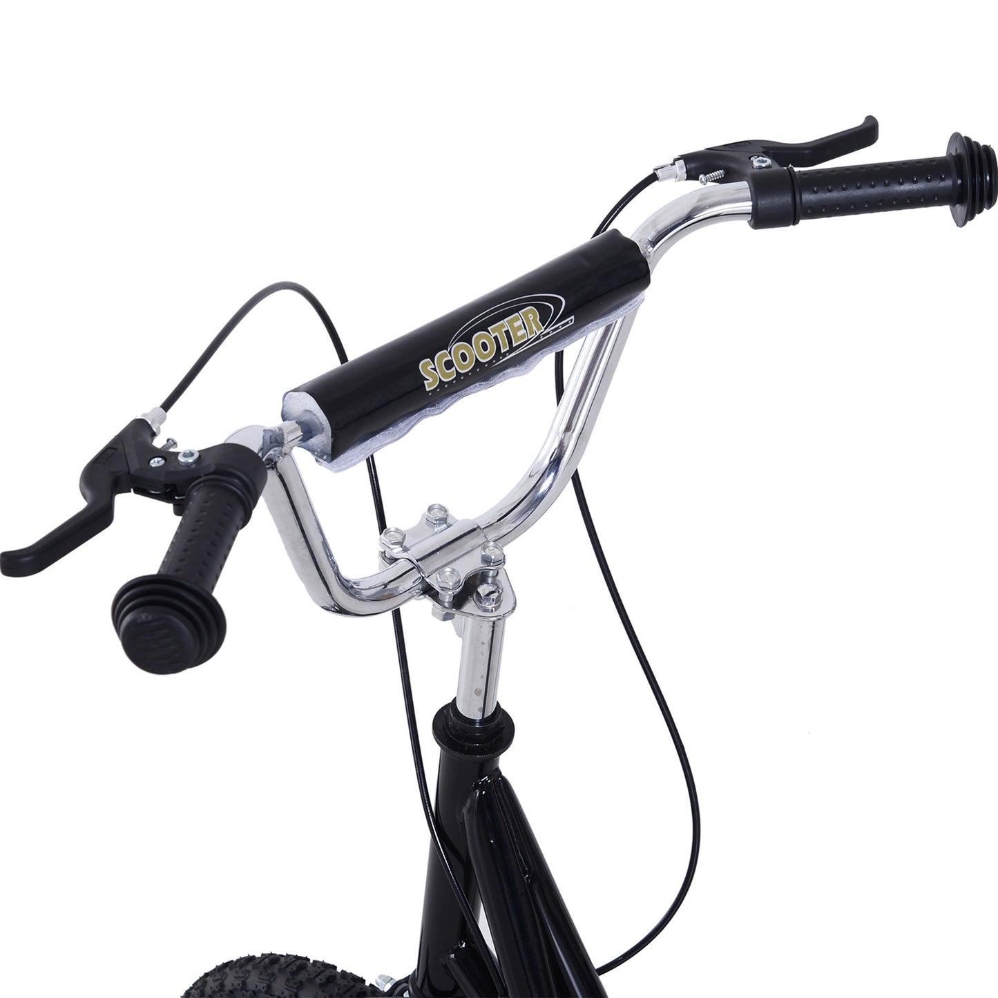 HOMCOM Teen Scooter Adjustable Height Dual Brakes Rubber Wheels Kickstand,