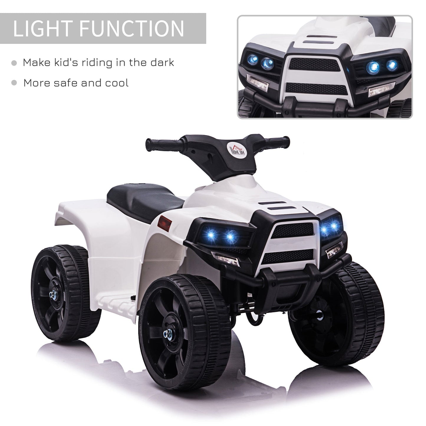 6 V Kids Ride on Cars Electric ATV for 18-36 months Toddlers +Black