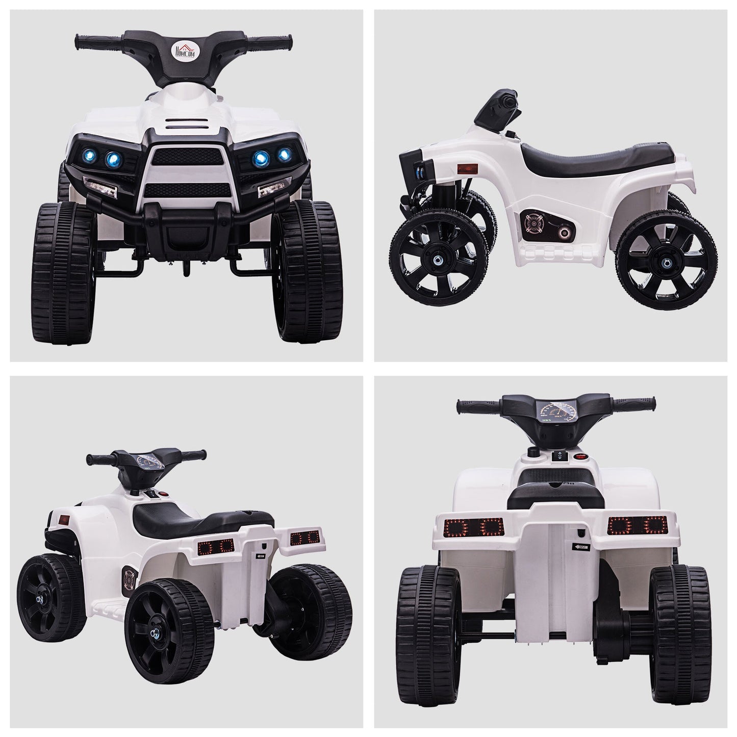 6 V Kids Ride on Cars Electric ATV for 18-36 months Toddlers +Black