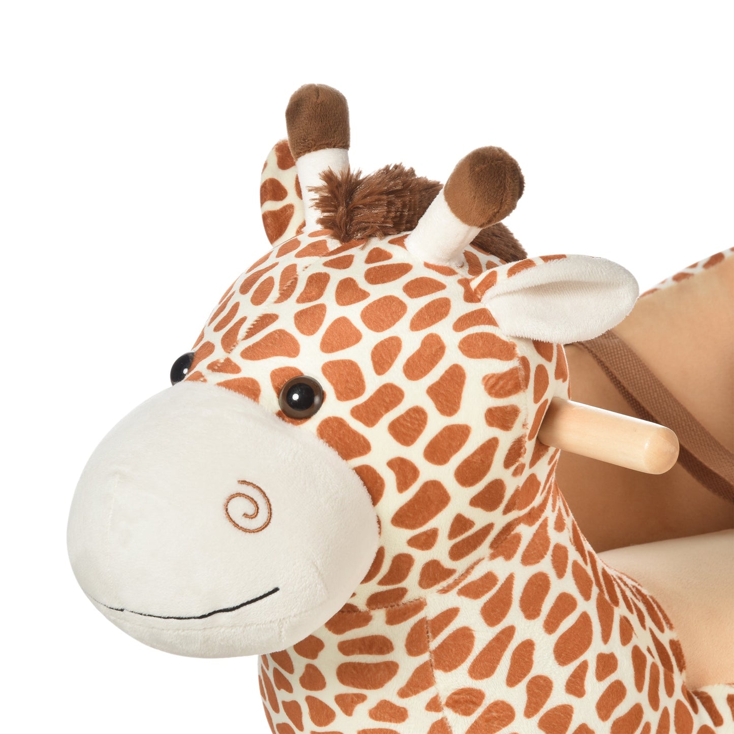 Baby Rocking Horse Kids Ride on Giraffe Plush Toy W/ 32 Song Seat Belt