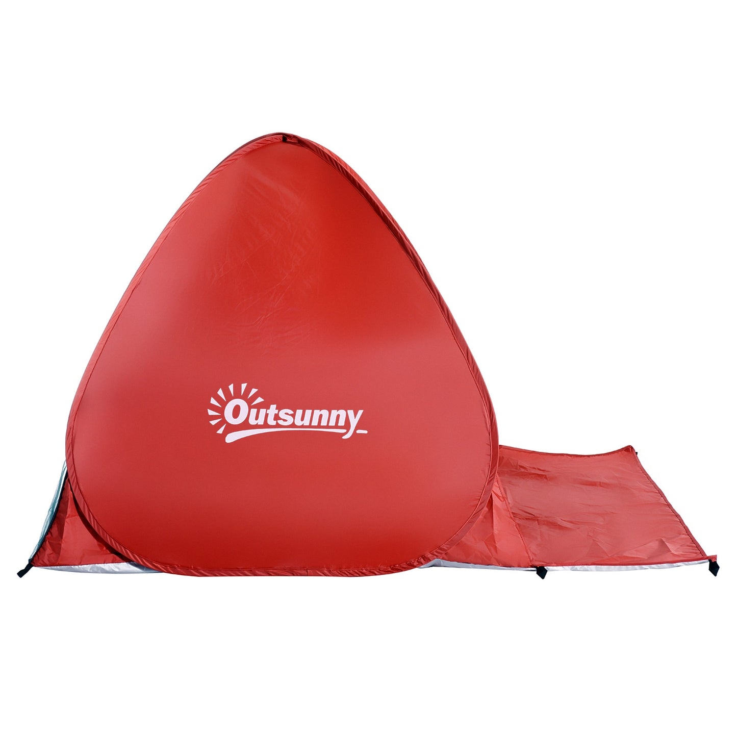 Beach Tent Instant Camping Pop up Tent Sun Shade Shelter, Red Outsunny