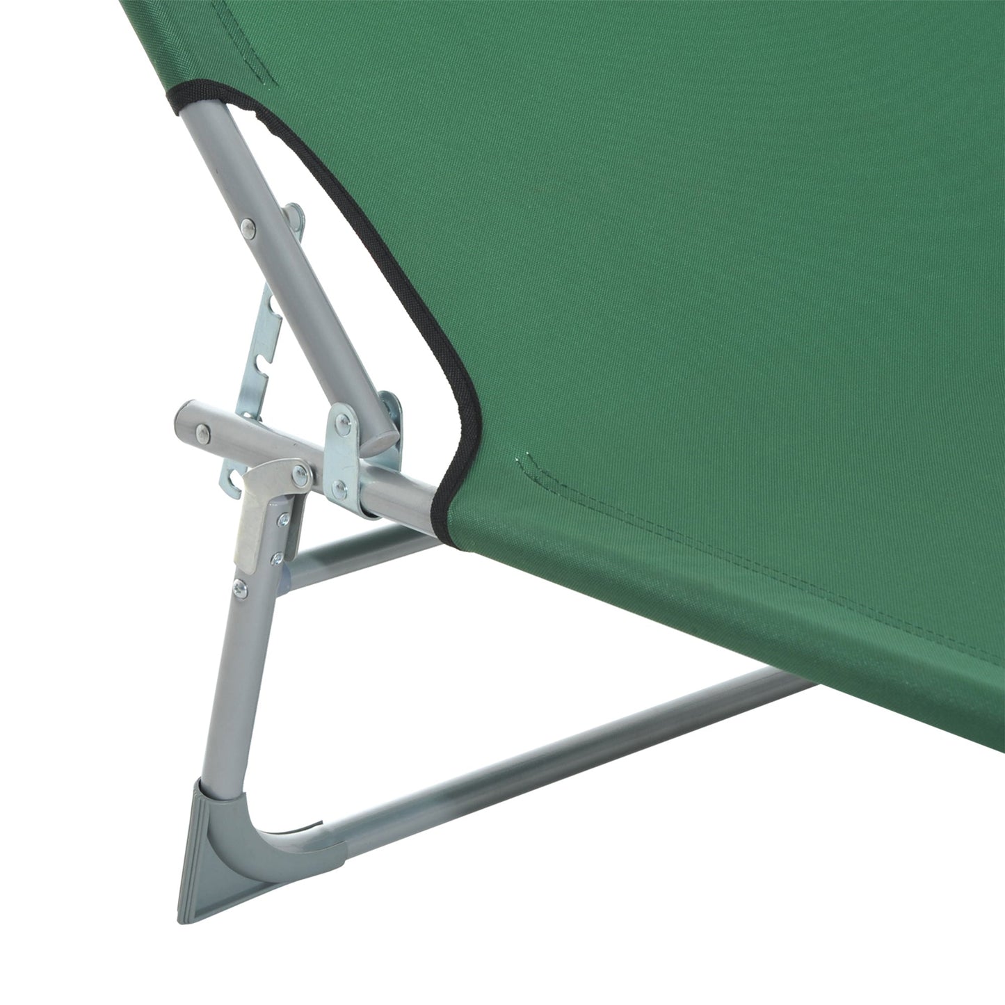 Camping Cot Picnic Sun Lounger Portable Folding Chair Patio Green Outsunny
