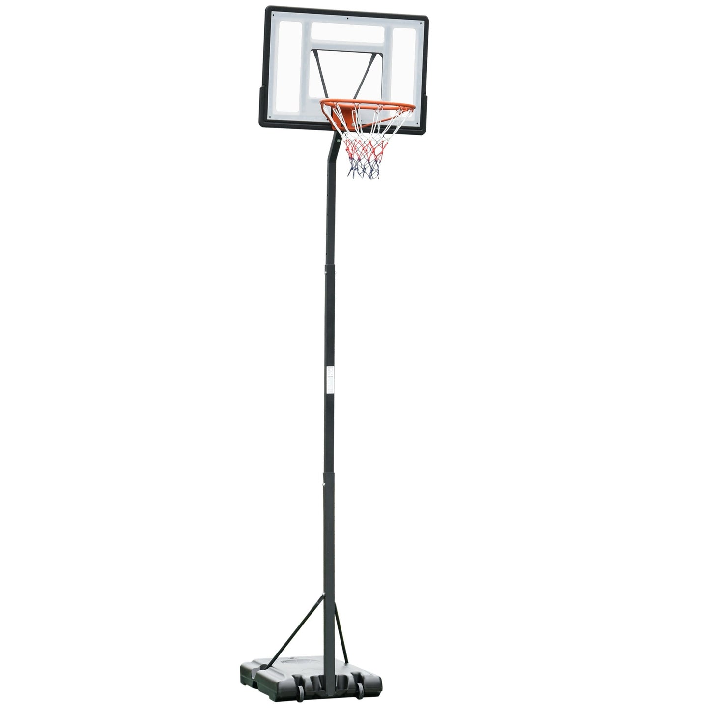 Basketball Hoop Freestanding 255-305cm Height Adjustable Stand Wheels HOMCOM