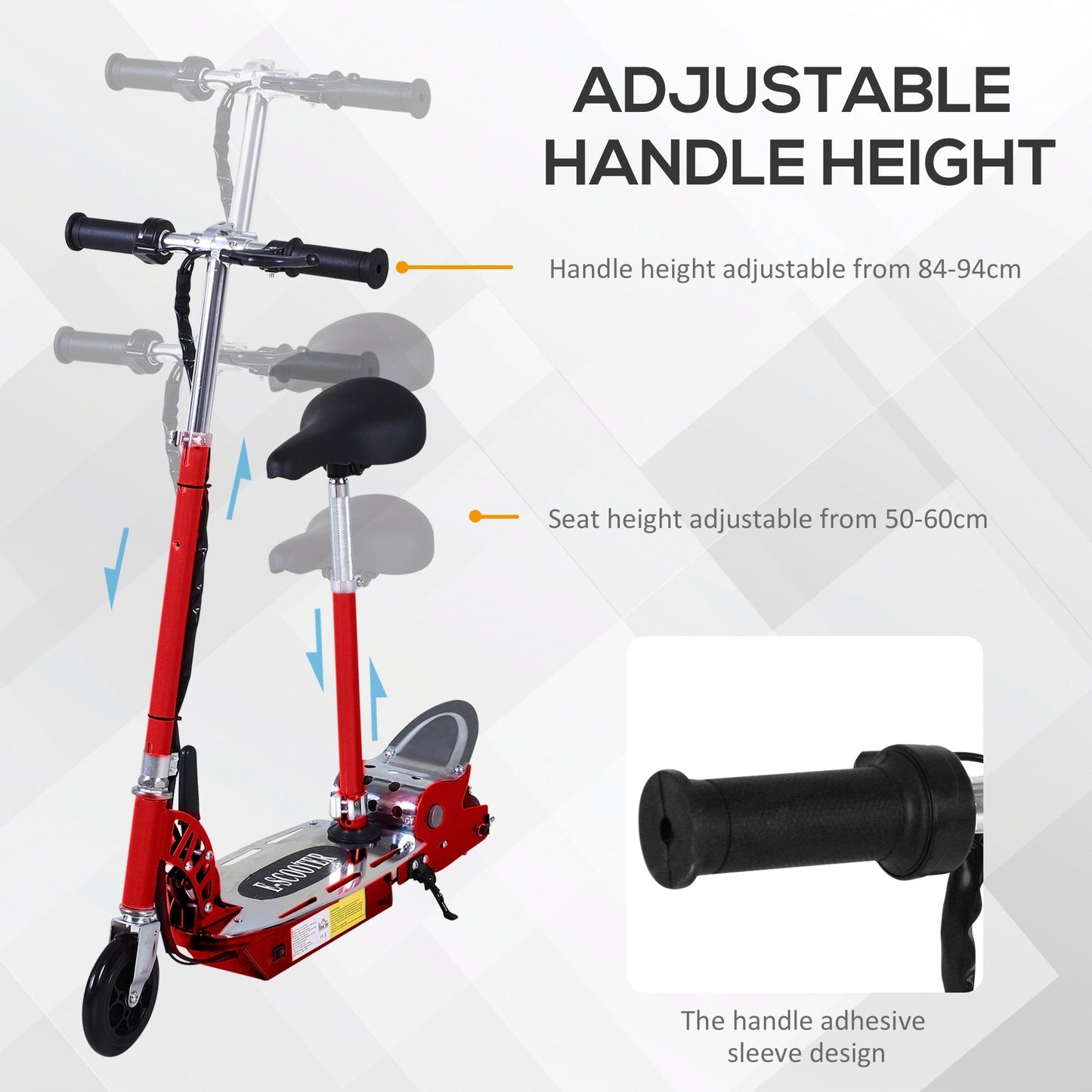 Teen Foldable Electric Scooter Battery 12V 120W w/ Brake Kickstand HOMCOM