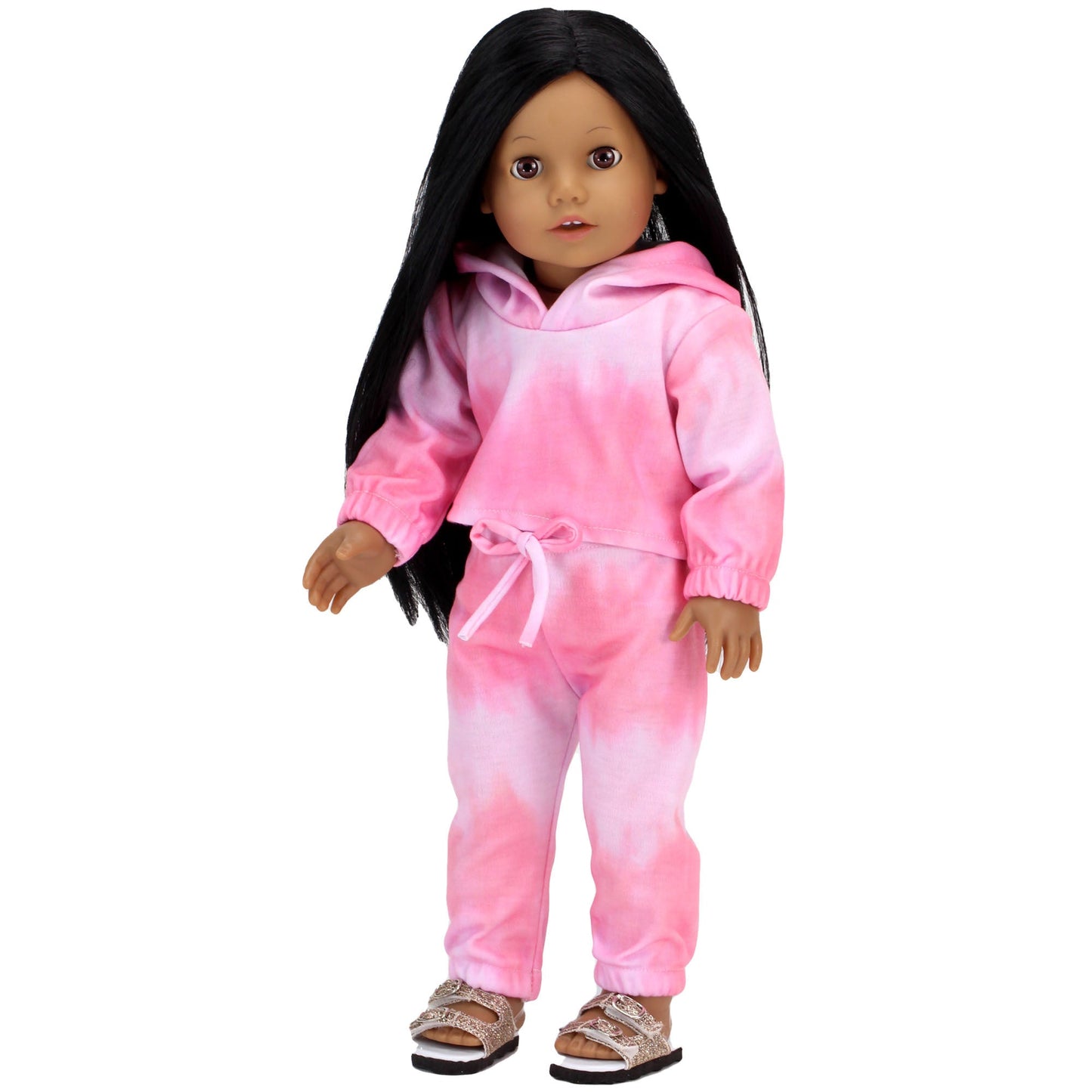 2 Piece Baby Dolls Clothes Set, 18" Doll Casual Tie Dye Hoodie &Trousers Outfit
