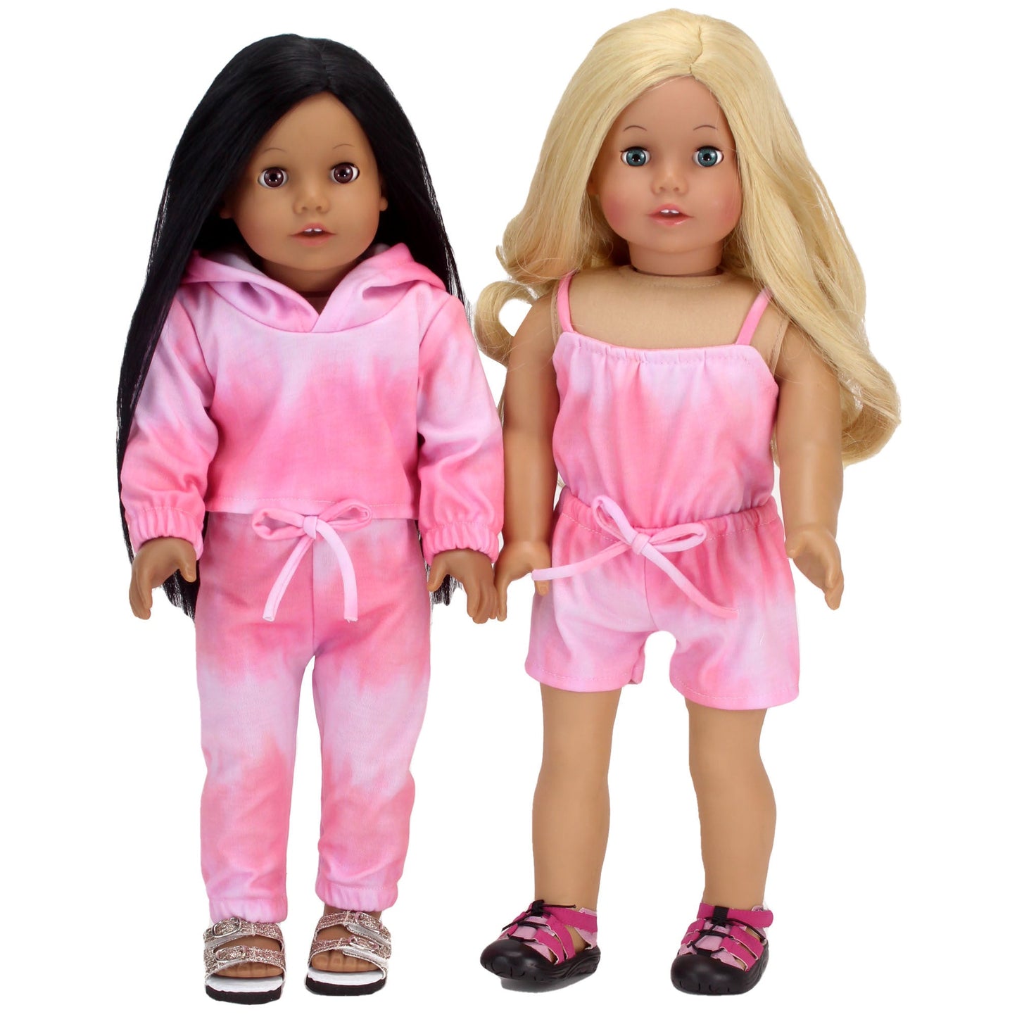 2 Piece Baby Dolls Clothes Set, 18" Doll Casual Tie Dye Hoodie &Trousers Outfit