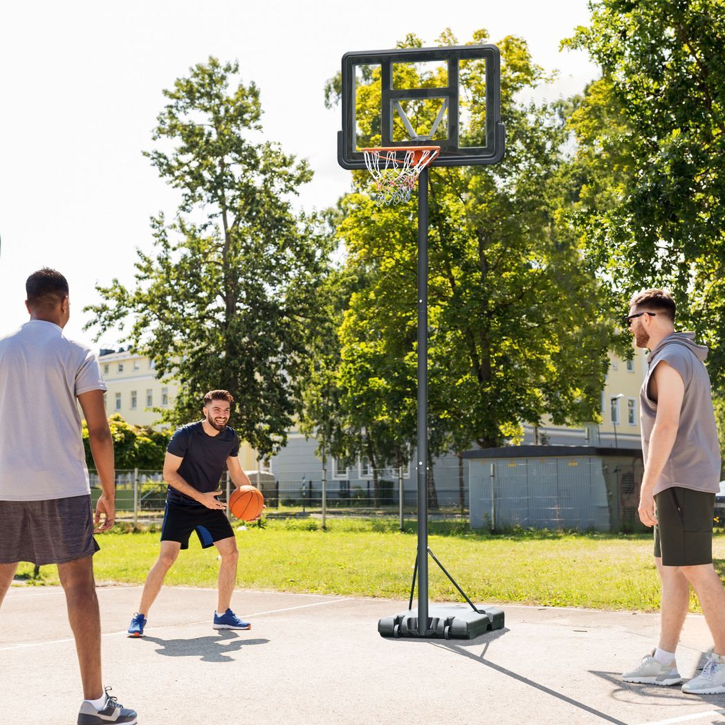 Basketball Hoop Stand 231-305cm Adjustable Basketball Hoop w/ Moving Wheels
