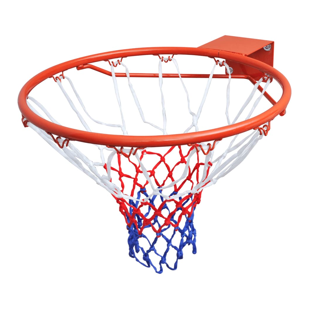 Basketball Goal Hoop Set Rim with Net Orange 45 cm