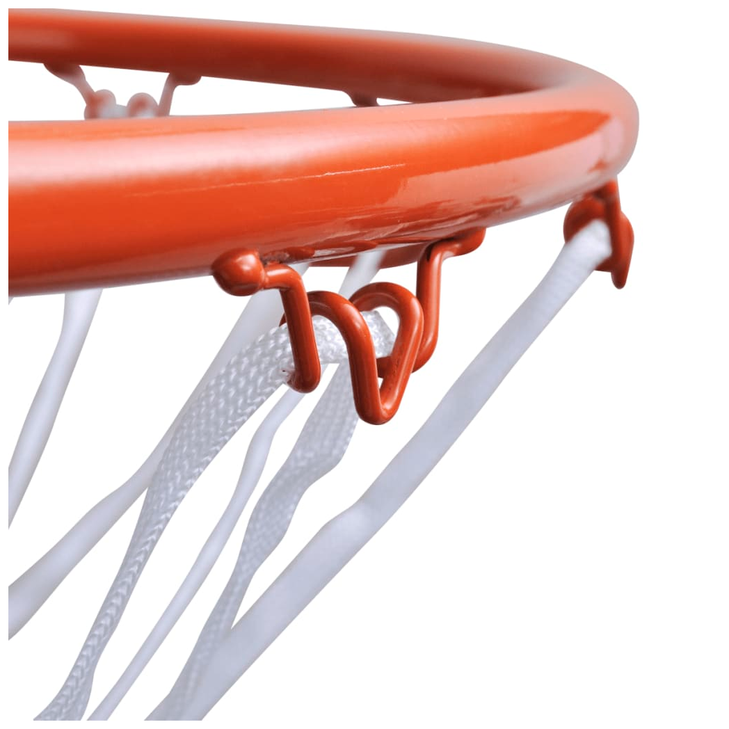 Basketball Goal Hoop Set Rim with Net Orange 45 cm