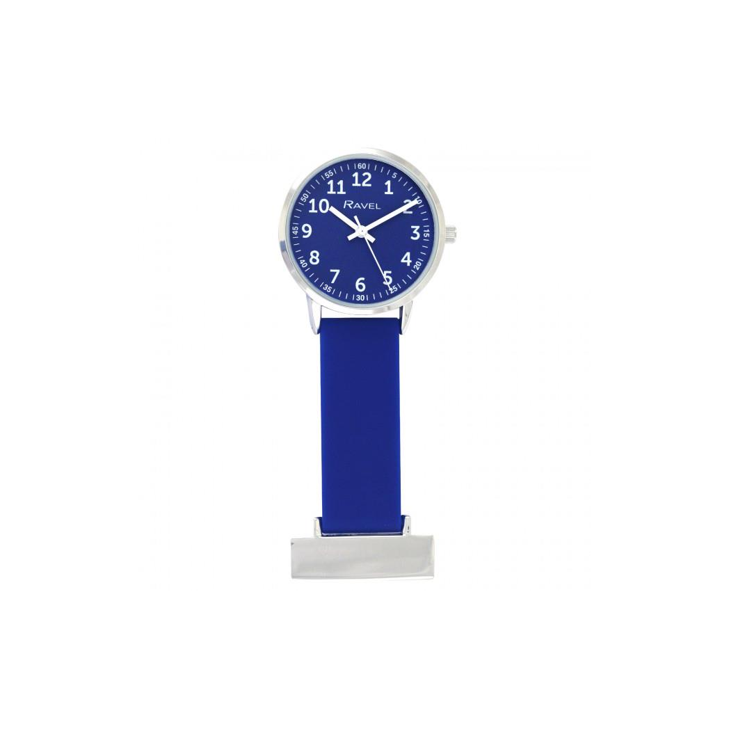 Ravel Blue Silicone Nurses Fob Watch R1107.16