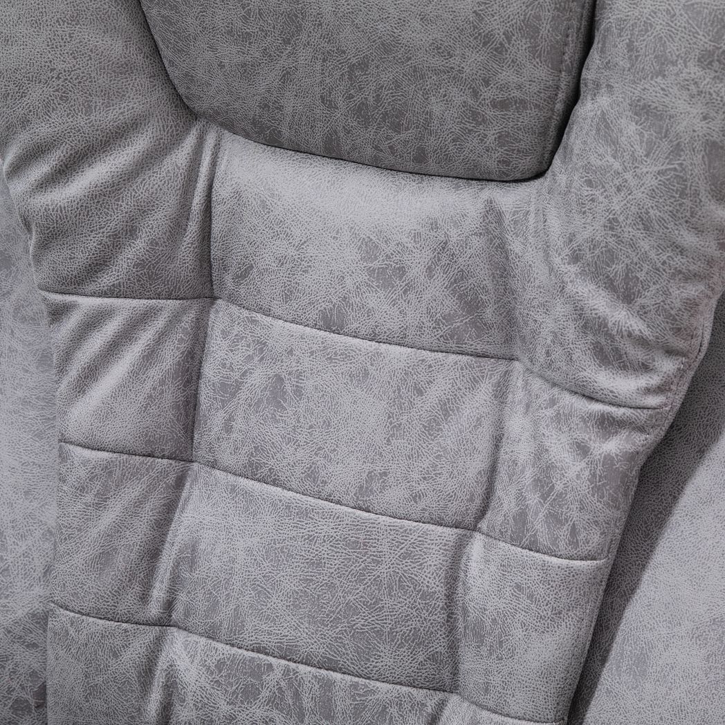 Vintage High Back Heated Massage Office Chair w/ 6 Vibration Points, Grey