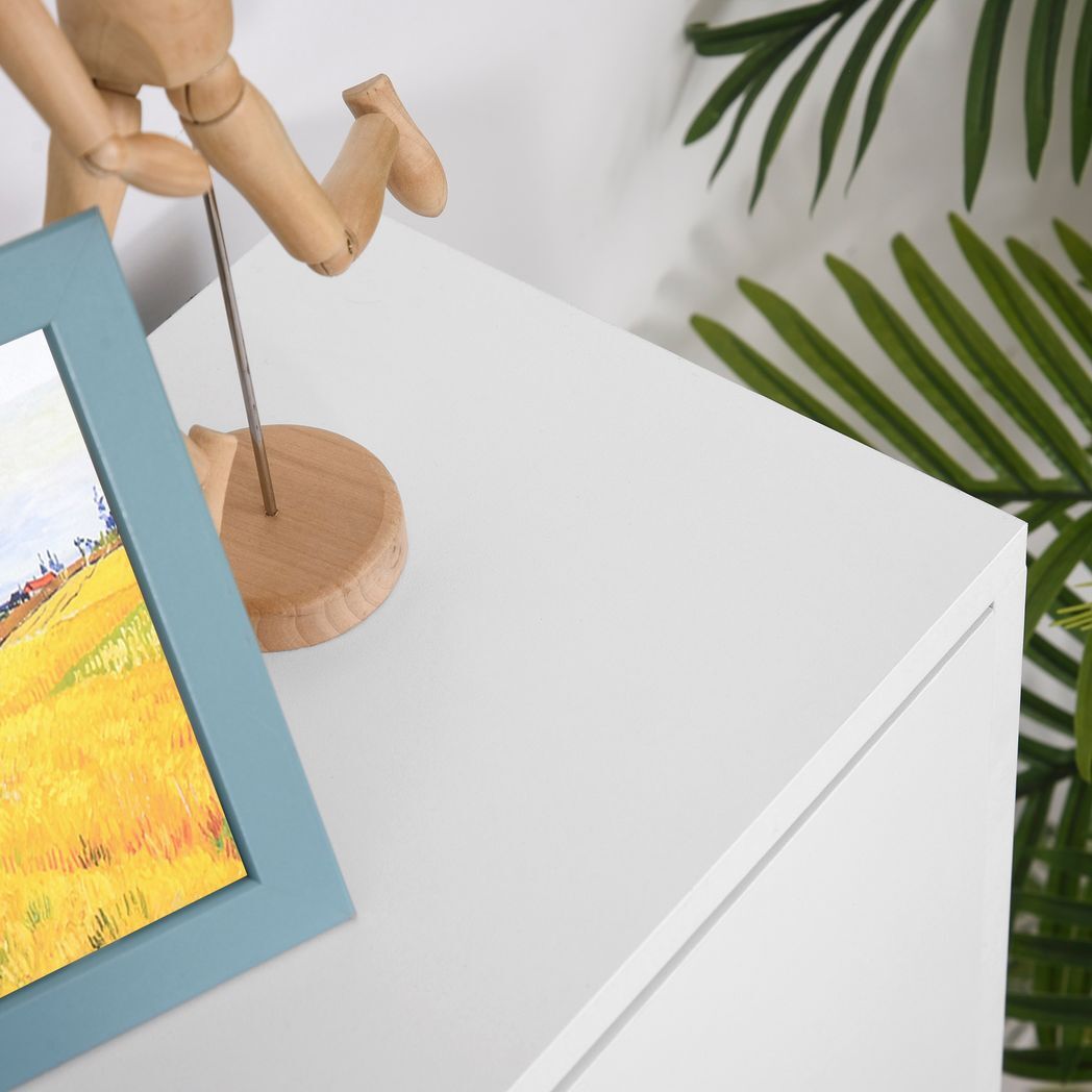 4 Compartment Shoe Storage Cabinet w/ Shelves Footwear Home Office Hallway