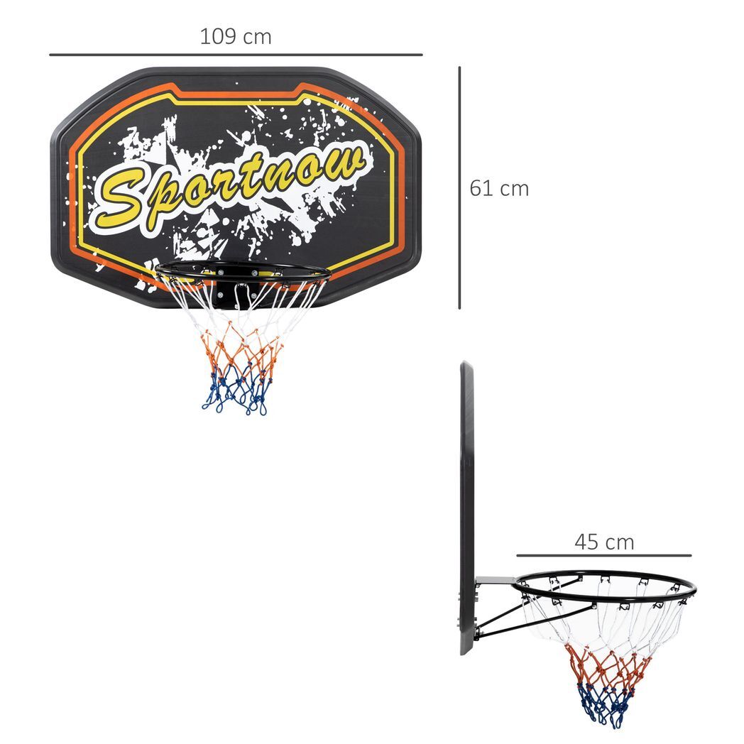 Wall Mounted Basketball Hoop Mini Basketball Hoop for Door & Wall Use, Red