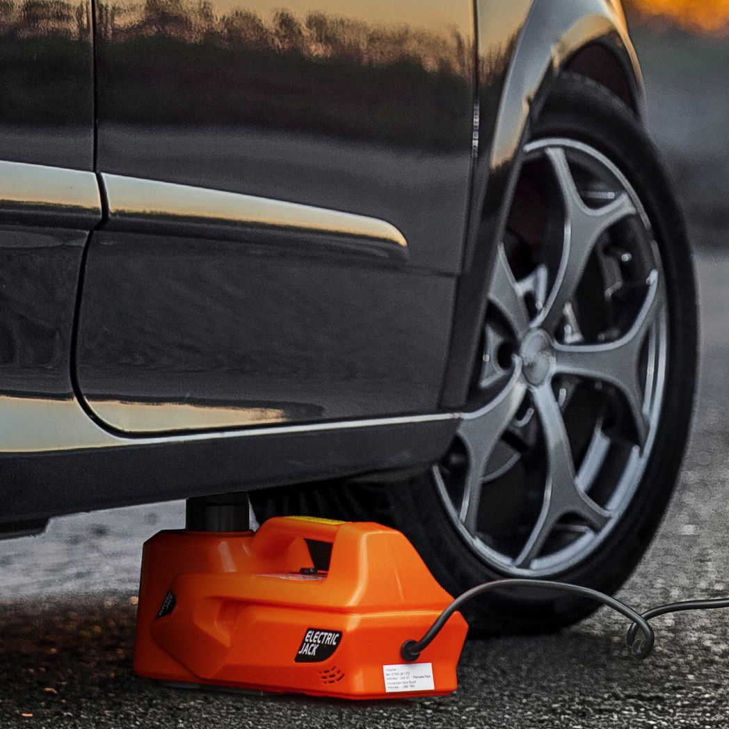 5 Ton Electric Car Jack Kit w/ 12V Auto Car Floor Jack, Impact Wrench, Case