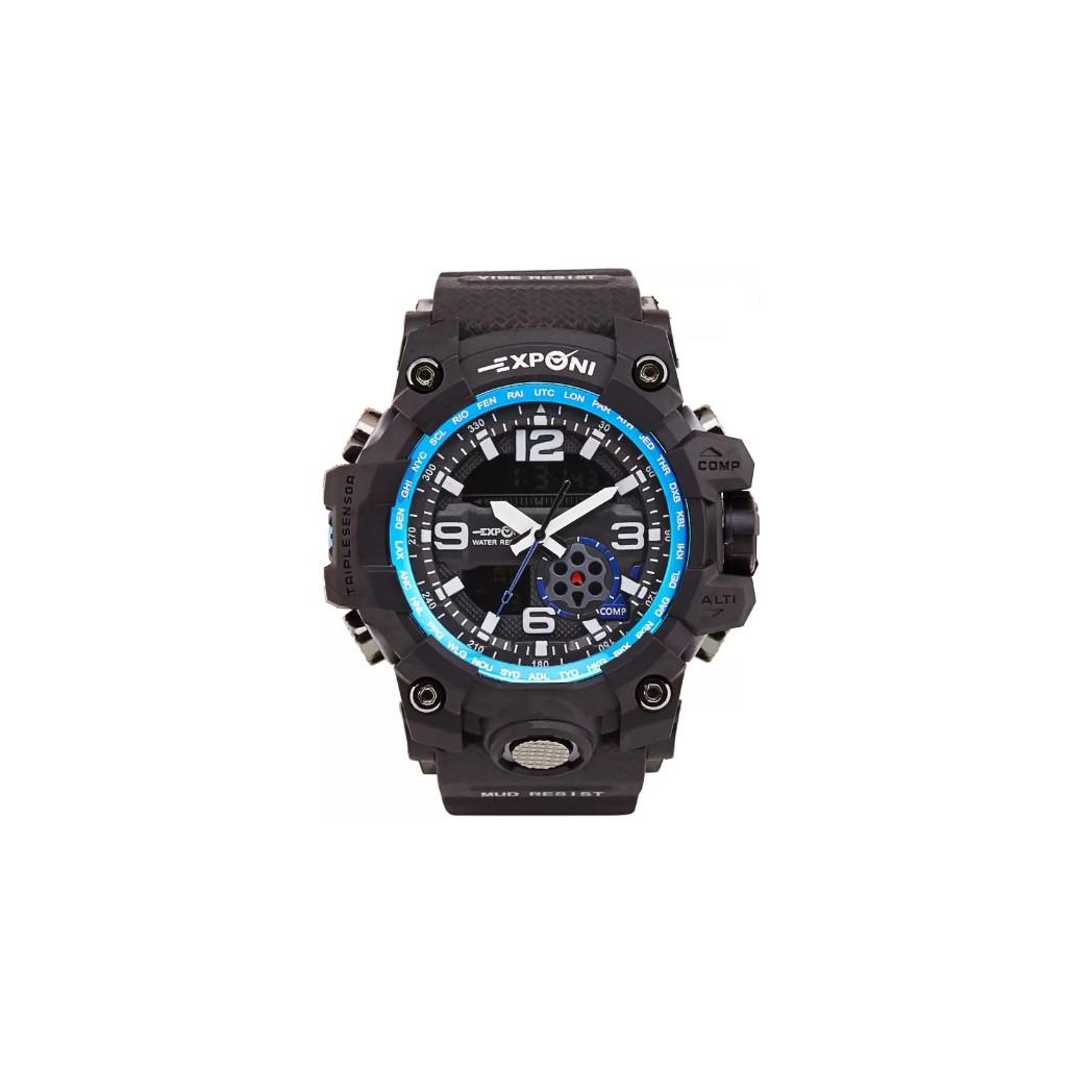 Exponi Men's Dual Face water proof watch assorted Colour's varied