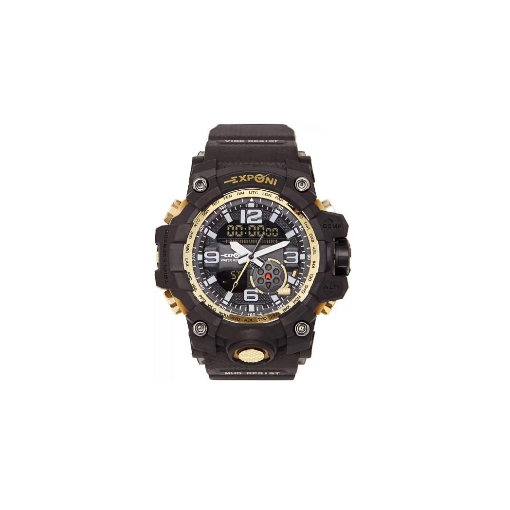 Exponi Men's Dual Face water proof watch assorted Colour's varied