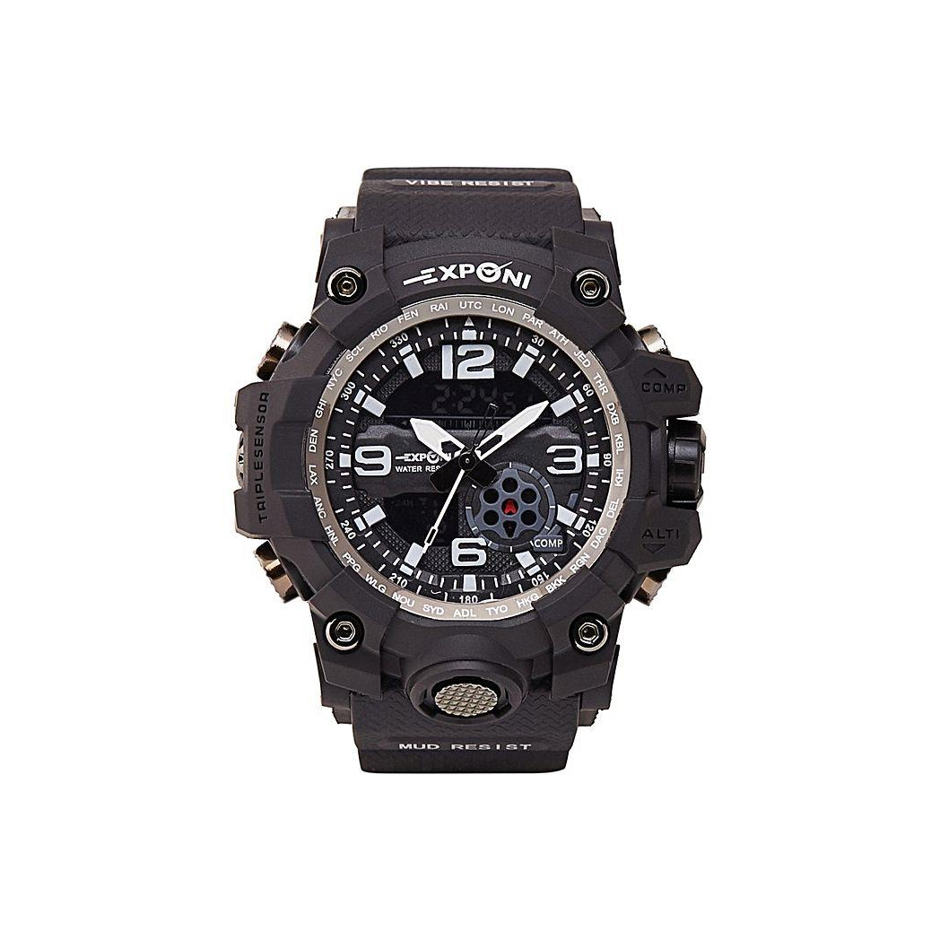 Exponi Men's Dual Face water proof watch assorted Colour's varied