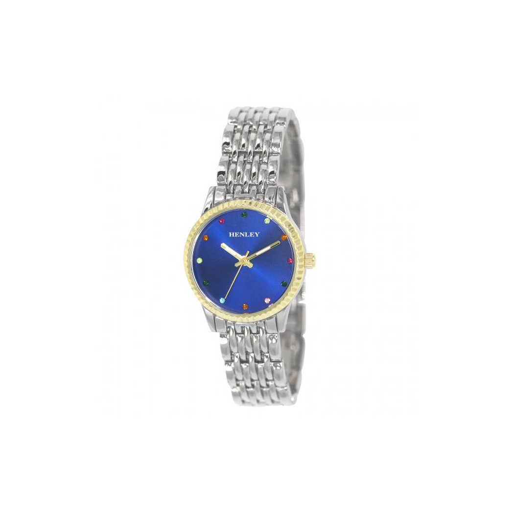 Henleys Ladies Rainbow Spectrum Diamante Watch - Blue H07319.1